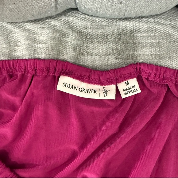 Susan Graver Pink Smocked Mini Sundress Romper - Picture 3 of 5